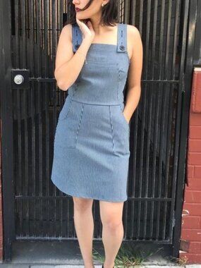 Nooworks Railroad Stripe Overall Mini Dress
